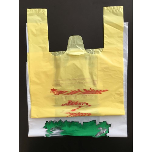 Reusable Plastic Shopping Bag with Logo Food Packing Bags