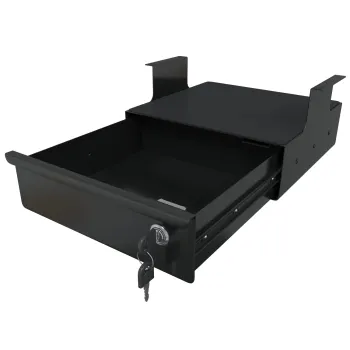 Under Desk Pull-Out Metal File Organizer: Sliding Storage Drawer for Desktop Organization