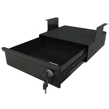 Under Desk Pull-Out Metal File Organizer: Sliding Storage Drawer for Desktop Organization