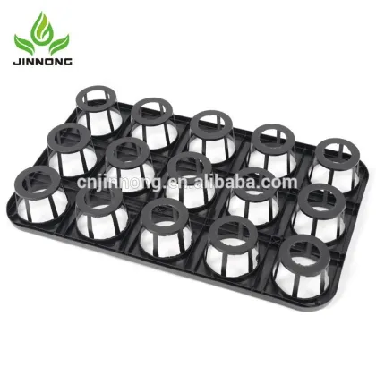 Wholesale 15 Hole White and Black Round Flower Pot Trays for Seedling Orchids