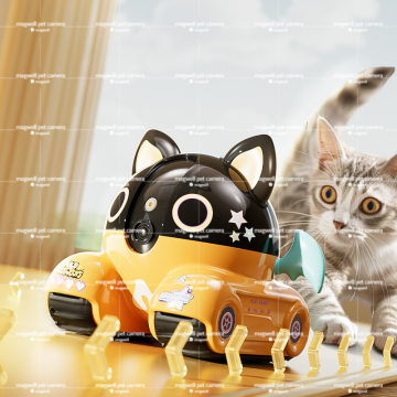 2,4G Moniteur de sécurité pour animaux de compagnie WiFi avec caméra - jouet robot intelligent pour chiens