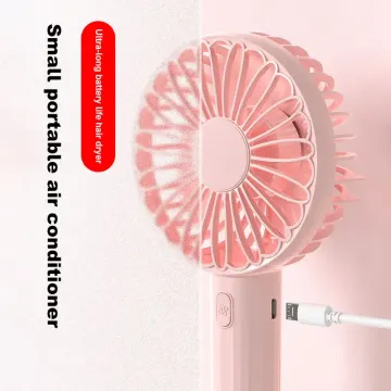 Strong Wind USB Fan with Rechargeable Battery, Portable Mini Fan & Desk Phone Holder