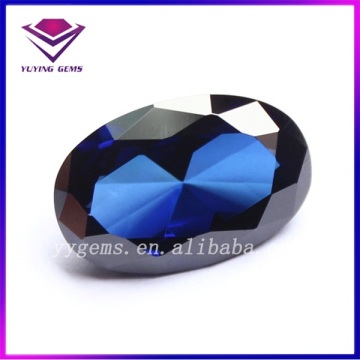 Semi Precious Sapphire Oval Shape Synthetic Corundum Gemstone Ring Setting
