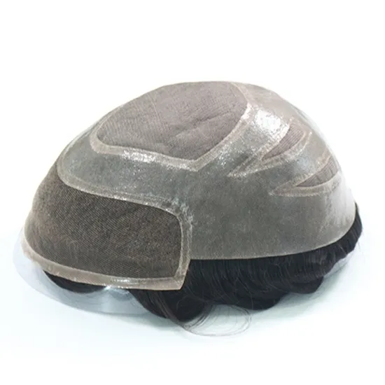 Stock Versalite 8x10 Super Fine Welded Mono French Lace Front Men's Toupee with Grey Hair and Bleach Knots: Find Your Perfect Fit Today!