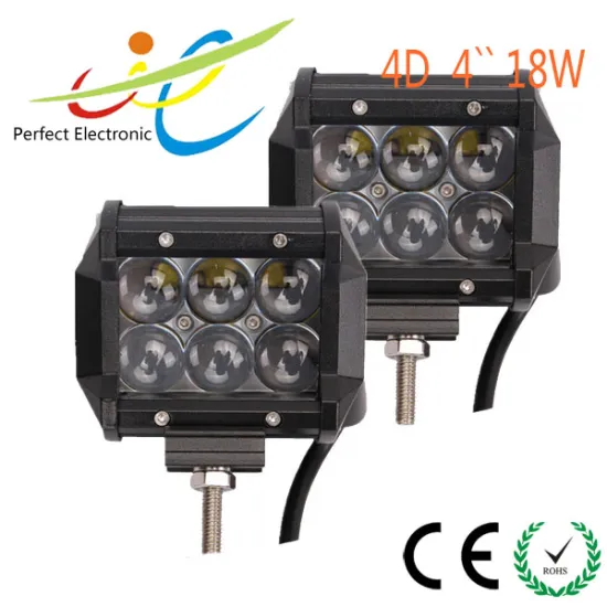 18W LED work light with PC lens high lumens for cars