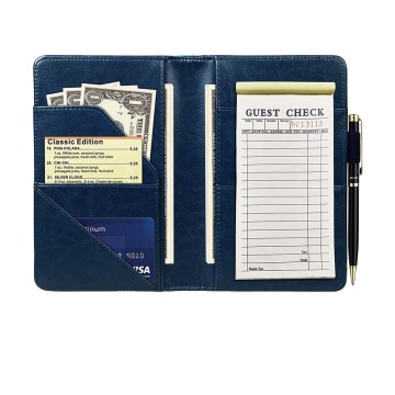 PU Leather Restaurant Check Presentator &amp; Cafe Bar Bill Holder