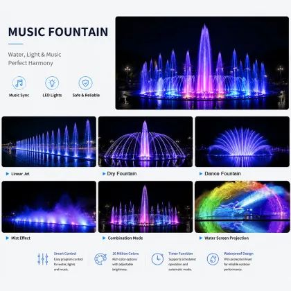 Outdoor music dance fountain