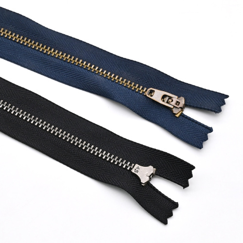 Brass Metal Zipper with Heavy Duty Slider