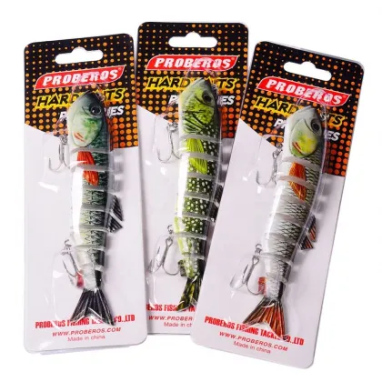 New 8 Segment Fishing Lure: 13cm, 22g Multi-Jointed Swimbait - Sinking Hard Bait for Bass Fishing