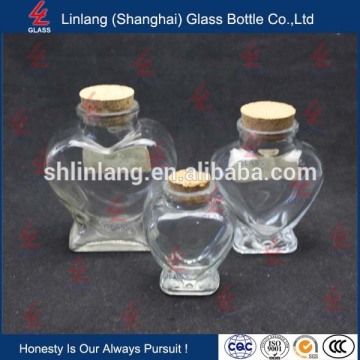 Wholesale Manufacturer China Pretty Heart Shape Wishing Glass Bottle