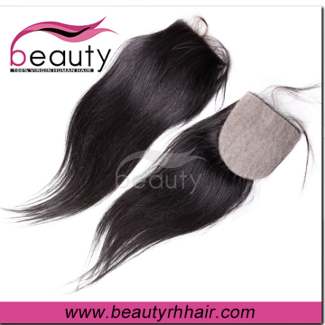 HOT Sales 12-30inch cheap human hair silk lace closure weave
