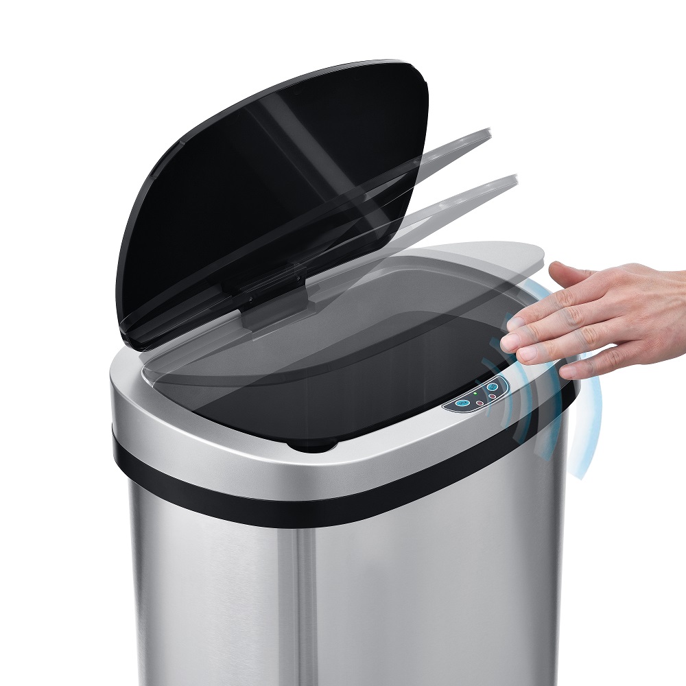 Sensor Trash Can With Lid