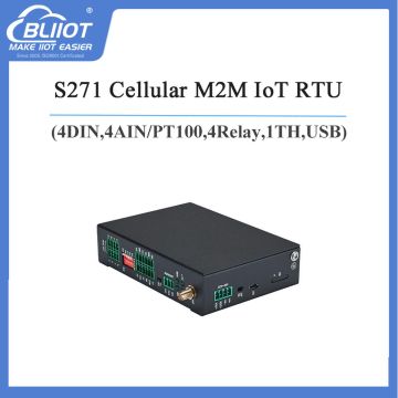 Vending Machines Security Protection BLIIoT S271 4G IoT RTU with 4DI 4AI 4Relay Outputs