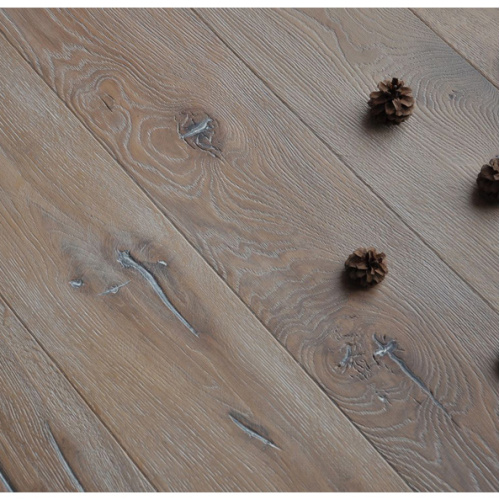 190 mm breit natürlicher weißer Eiche Masster Holzboden