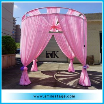 pipe and drape fittings as event backdrop stand