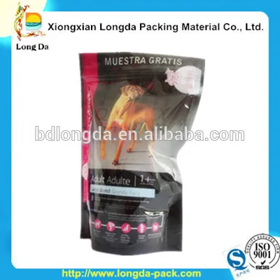 ziplock pouch pet dog food packaging bag