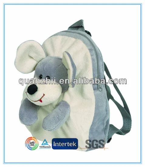 Soft kids toy plush dog backpacks