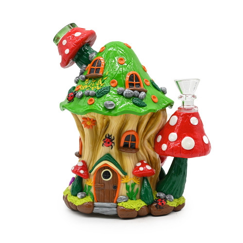 Fairy Tale Mushroom House Glass Dab Rigs