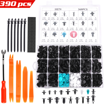 QGZ133 - 390PCS Automotive Retainer Clips for Benz, BMW, Toyota, Honda, Subaru, Nissan