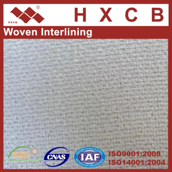 (7830)100G Fusible Twill Woven interlining Fabric For Suits Coats