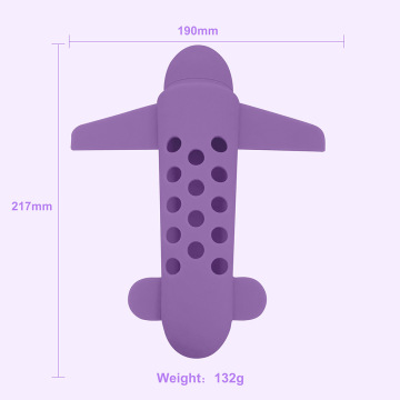 Caja de lápiz de forma de plano de agujero de silicona personalizado para niños