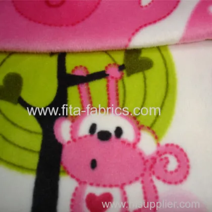 Lovely Forest Printed Soft Velboa Fabric 