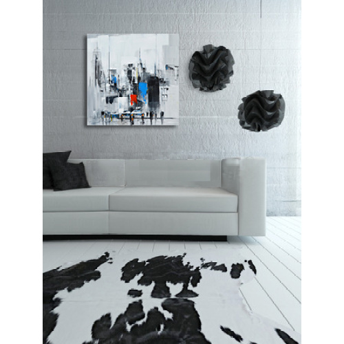 Street View Wall Art Metropolitan Street Scene Oil Painting