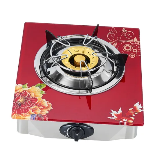 Tempered Glass Top Stainless Steel Desktop Gas Cooking Stove With Single Burner Kitchen Appliance