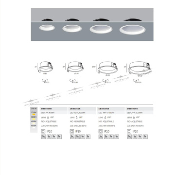 Recessed Downlight Panel Light 7w/12w/20w/28w