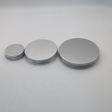 50 mm silberne Aluminiumschraubenkappen für Gläser