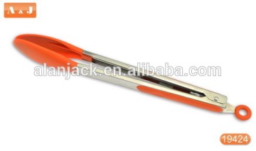 Silicone with stainless steel material Tongs