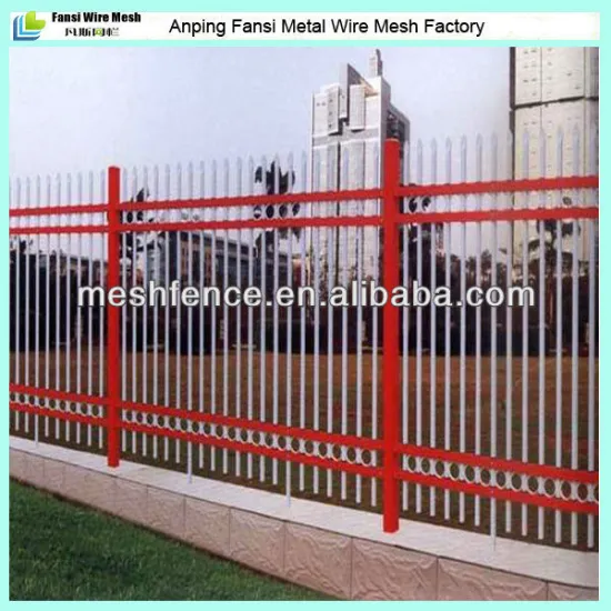 Double loop steel picket fence
