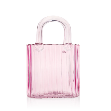 Painting Handbag Glass Vase for Home Decoration Wedding