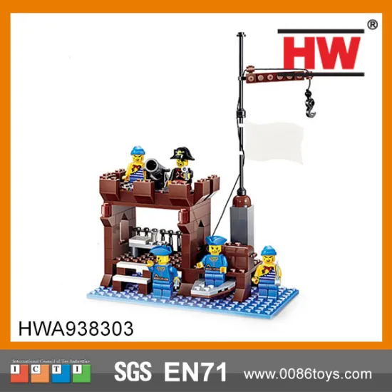 157PCS Kids Building Bricks Diy Pirate Toys