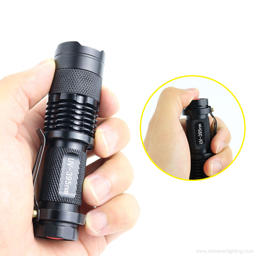 Aluminium Mini Pocket LED Semen Ultraviolet Torch Flashlight