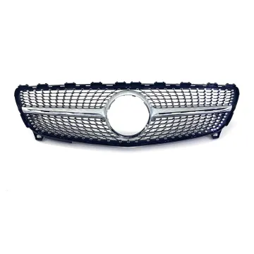 Diamond Style Silver or Black ABS Car Front Bumper Grille for BENZ W176 2016-2018
