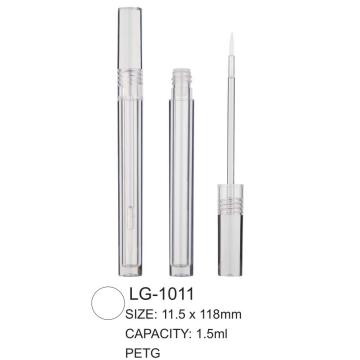 1,5 ml de plástico redondo delgado de plástico delgado vacío empaquetado de tubo de brillo de labios