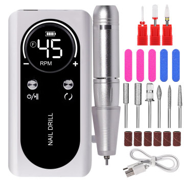Rechargeable 45000RPM Nail Tools - Professional Electric Nail File Drill Set for Manicure