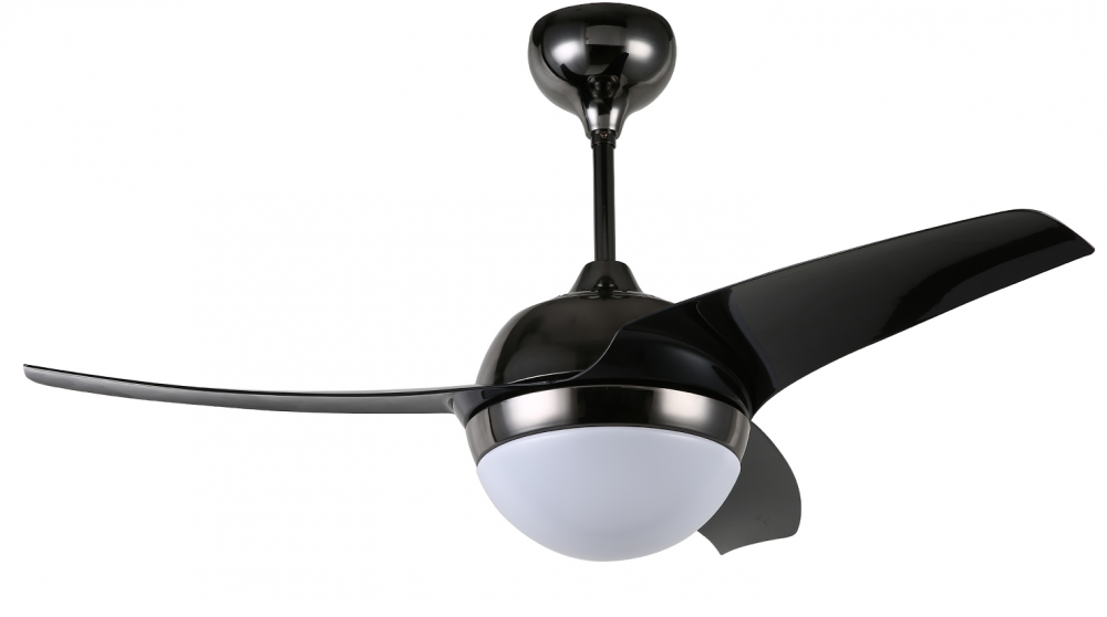 Black Modern Ceiling Fan with LED Light