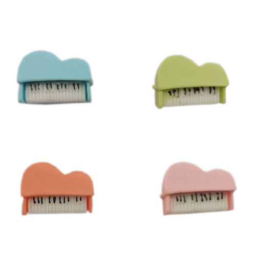 Kolorowe żywiczne pianino Ornament Charms Flatback Cabochon koraliki dla dzieci domek dla lalek zabawki dla majsterkowiczów rzemiosło akcesoria do włosów Home Decoration