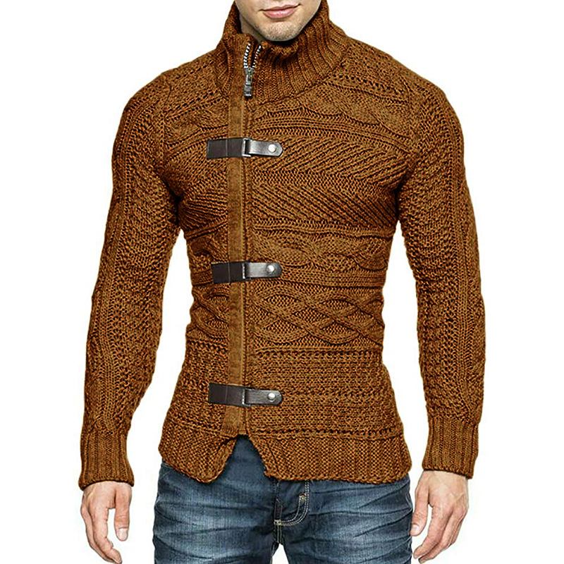 Pull à col roulé d'automne et d'hiver pour hommes