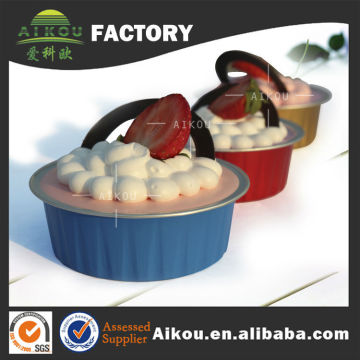 Graceful custome printed aluminum cake box with lid