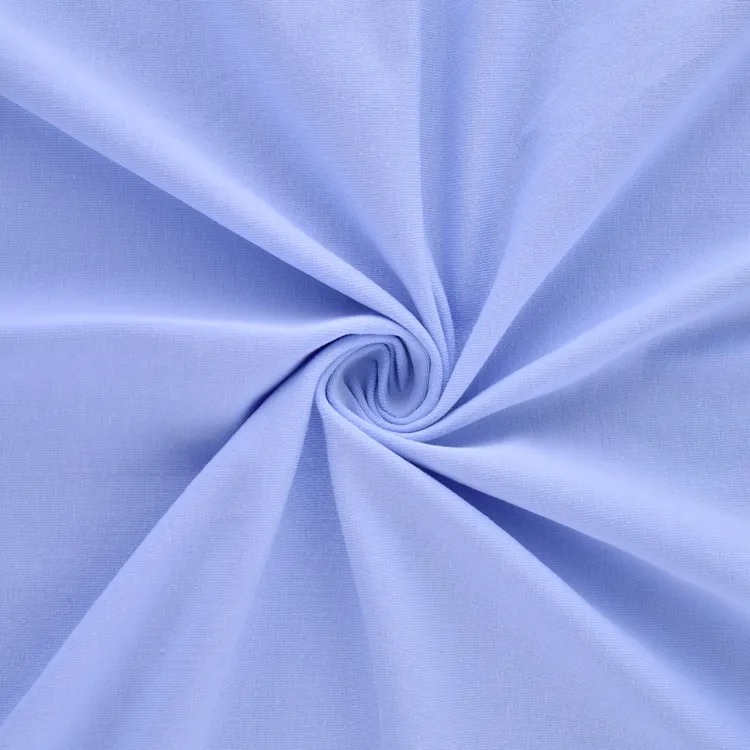 ผ้าฝ้าย 93% 7% ผ้าสแปนเด็กซ์ถักสำหรับตัดเย็บเสื้อผ้า