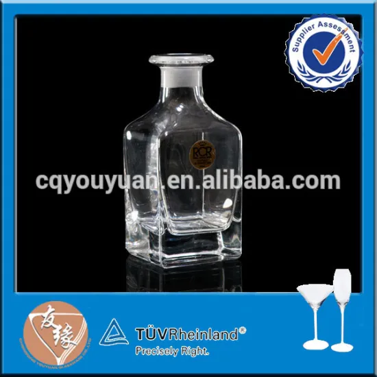 2016 New transparent perfume bottle 100ml with glass stopper