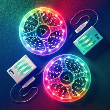 แถบไฟ LED ที่ใช้งานแบตเตอรี่พร้อมการเปลี่ยนสีระยะไกล