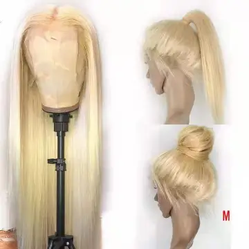 Natural blonde 613 full lace wig virgin hair pre plucked lace front wig brazilian human hair qingdao wigs for black women