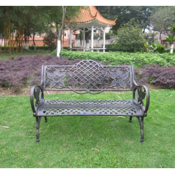 Double Garden Park Cast Aluminum Bench Chair