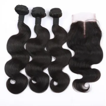China Factory Supply Unprocessed 100% Cheap Hot Sale Wholesale Virgin Human Hair 3 Bundles with Lace Frontal