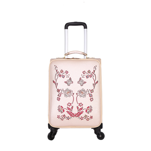 Customized 20'',24'',28'' PU leather trolley luggage