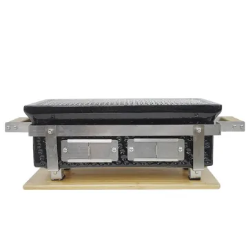 Auplex Japanese Square Shape Ceramic Rectangle Charcoal Black BBQ Grill